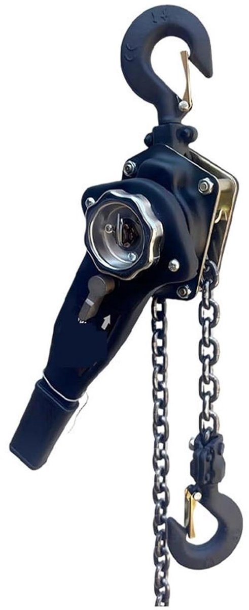Kettingtakel Handmatig - Hefboom Rateltrekker - Zwaar Tillen - Compact Ontwerp - 1T 3M - Zilver