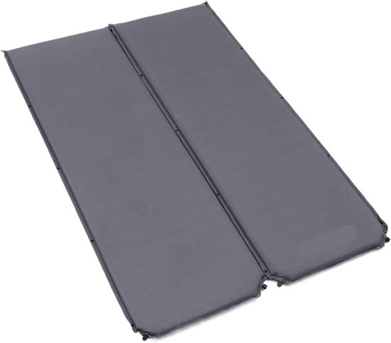 Slaapmat - Kampeermat Opblaasbaar - Buiten slapen - Zelfopblazend comfort - Voor 2 personen - Grijs — afbeelding 4