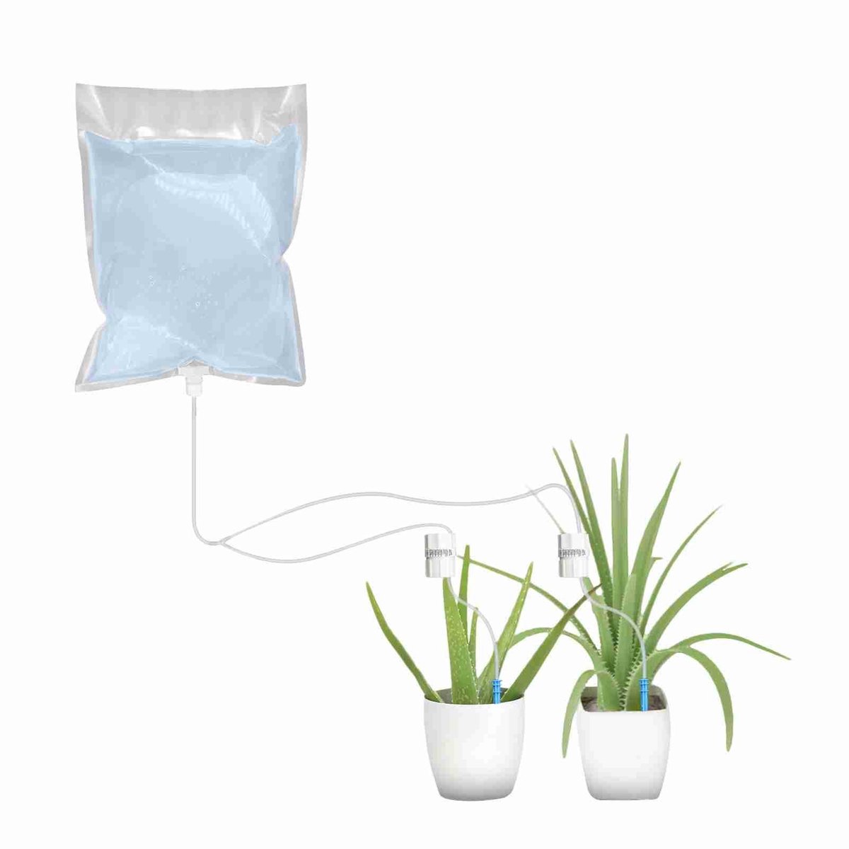 Dailygoods- Druppelirrigatiezak 3L - Automatisch Watersysteem - Verstelbare Klepschakelaar - Stevige Plastic Constructie - Lichtgewicht Ontwerp - Voor Binnen/Buiten Planten - Plantenbewateringssysteem