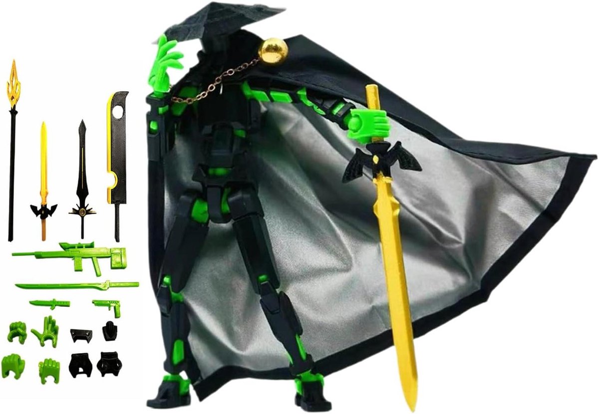 3D-geprinte figuur - Flexibel speelgoed - Creatief display - Agile verbinding - 135 cm - Meerkleurig