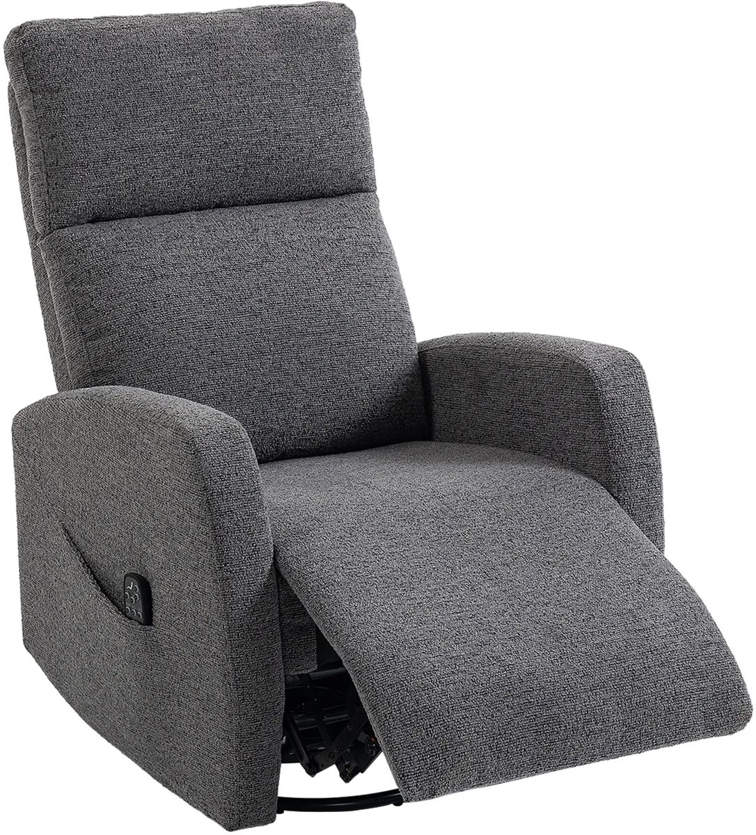 Relaxfauteuil - Relaxzetel - Massagestoel - Relaxstoel - Fauteuil - Stoel - Met armleuning - Voor één Persoon - Donkergrijs – foto 8