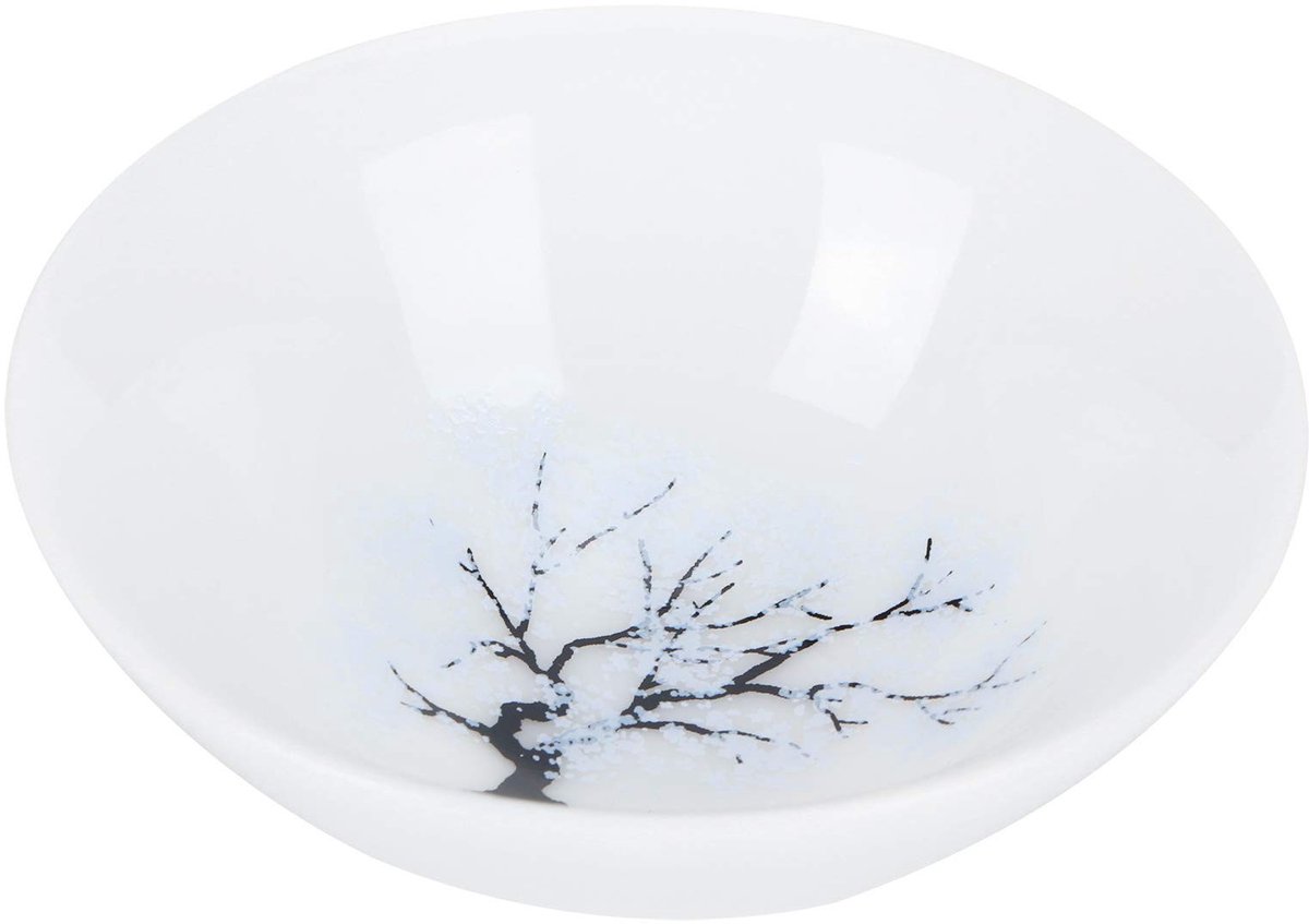 Dailygoods- Sakebeker Temperatuurkleur Veranderend - Keramiek - 70 ml - Bloemendisplay - Koud/warm Verkleuring - 9 cm Diameter - Theekopje