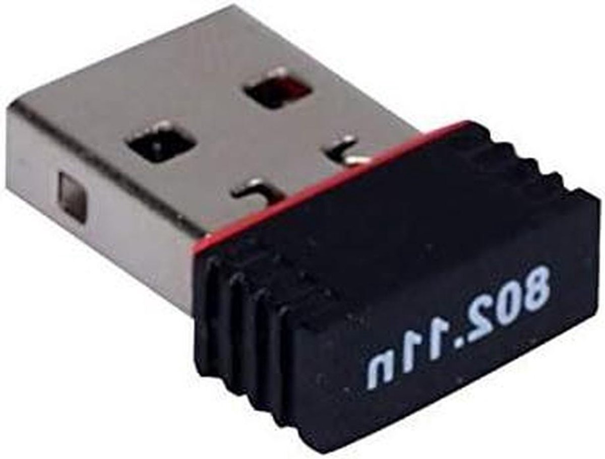 Draadloze Netwerkadapter - Wifi Dongle - Internet Verbinding - Hoge Snelheid - 150 Mbps - Zwart