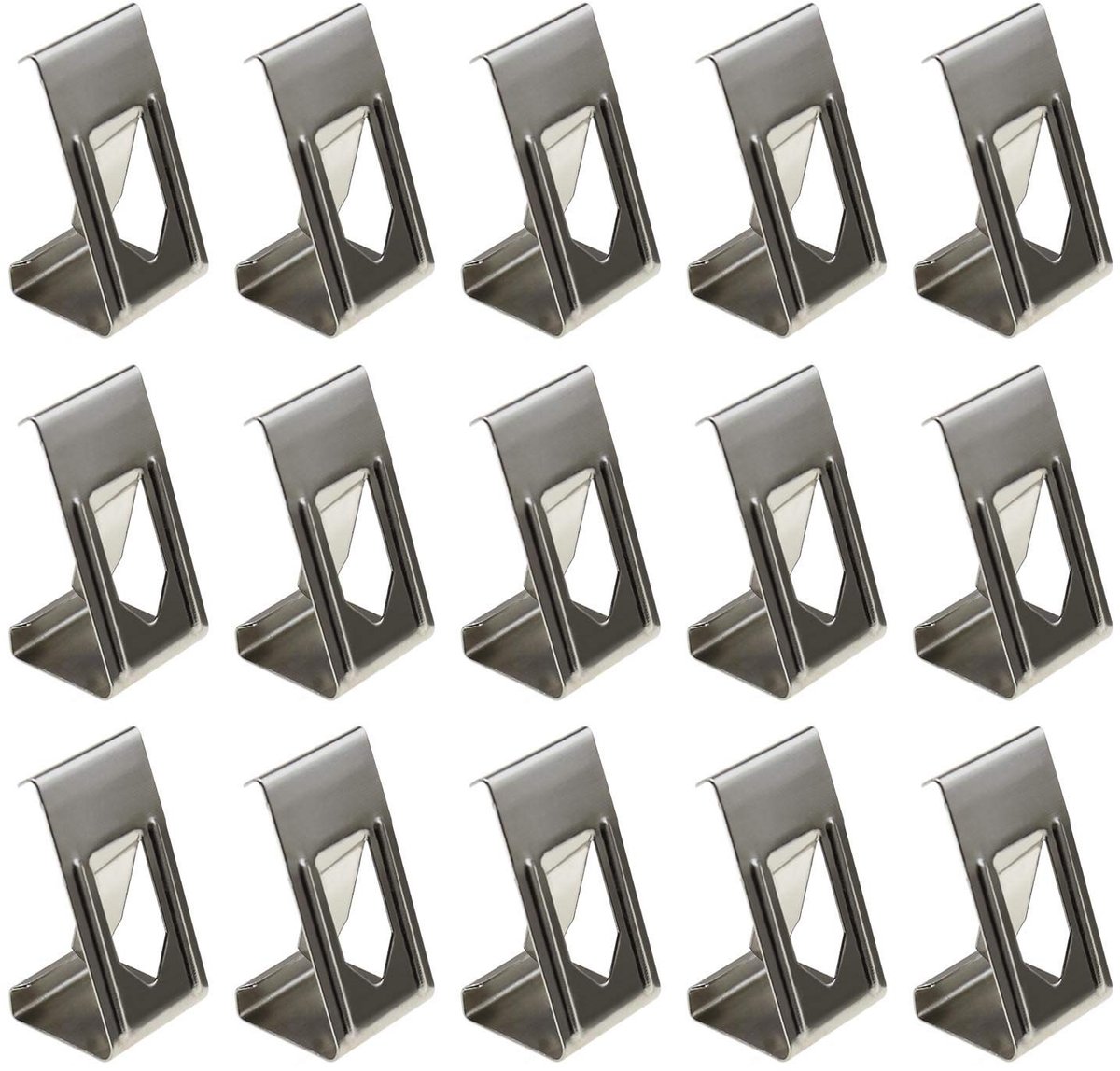 Dailygoods- Glasplaat Clips 50 Stuks - Bedclips - 3D-Printer - Metaal - Zilver - Eenvoudig te installeren