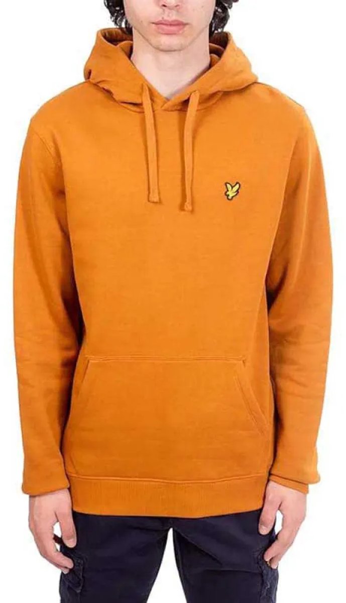 Lyle & Scott Brushback Hoodie Oranje M Man