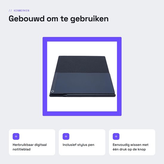 Dailygoods- Schrijftablet Herbruikbaar - Digitaal Notitieblok - LCD Schrijfervaring - Mini Tekenbord - 6.5 Inch - Vervangbare Batterij - Digitale Notitieboek — afbeelding 5