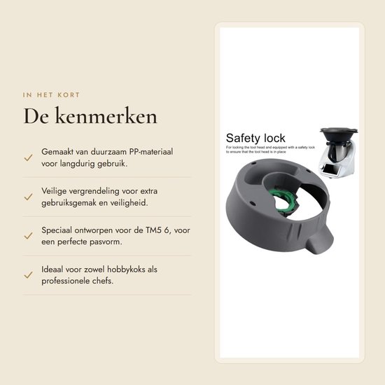 Dailygoods- Hoofdpan Basis - Geschikt voor Thermomix TM5/TM6 - PP-Materiaal - Veiligheidsvergrendeling - Vaatwasmachinebestendig - Slijtvast en duurzaam - Keukenmachine van Dailygoods — afbeelding 2