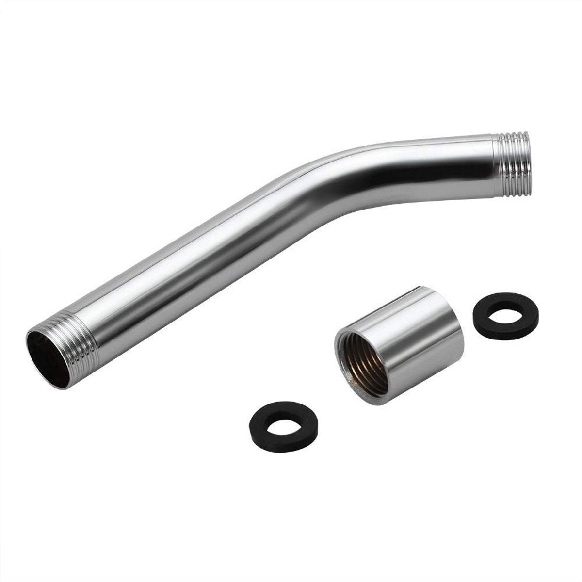 Dailygoods- Verlengingsbuis 20cm - Douchekopverlenging - G1/2 Draad - Roestvrij Staal - Douchearm - Gepolijst Chroom