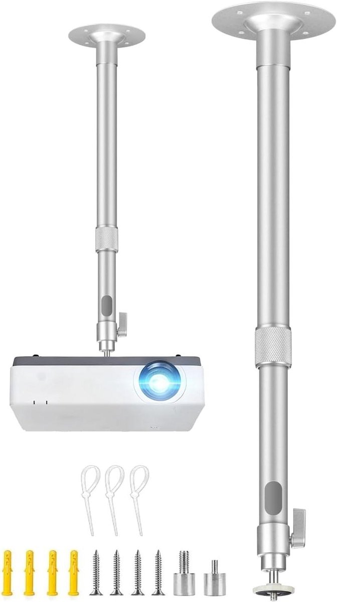 Projector Bevestiging - Projector Ophanging - Film Kijken - Verstelbare Hoogte - 58-105 cm - Zilver