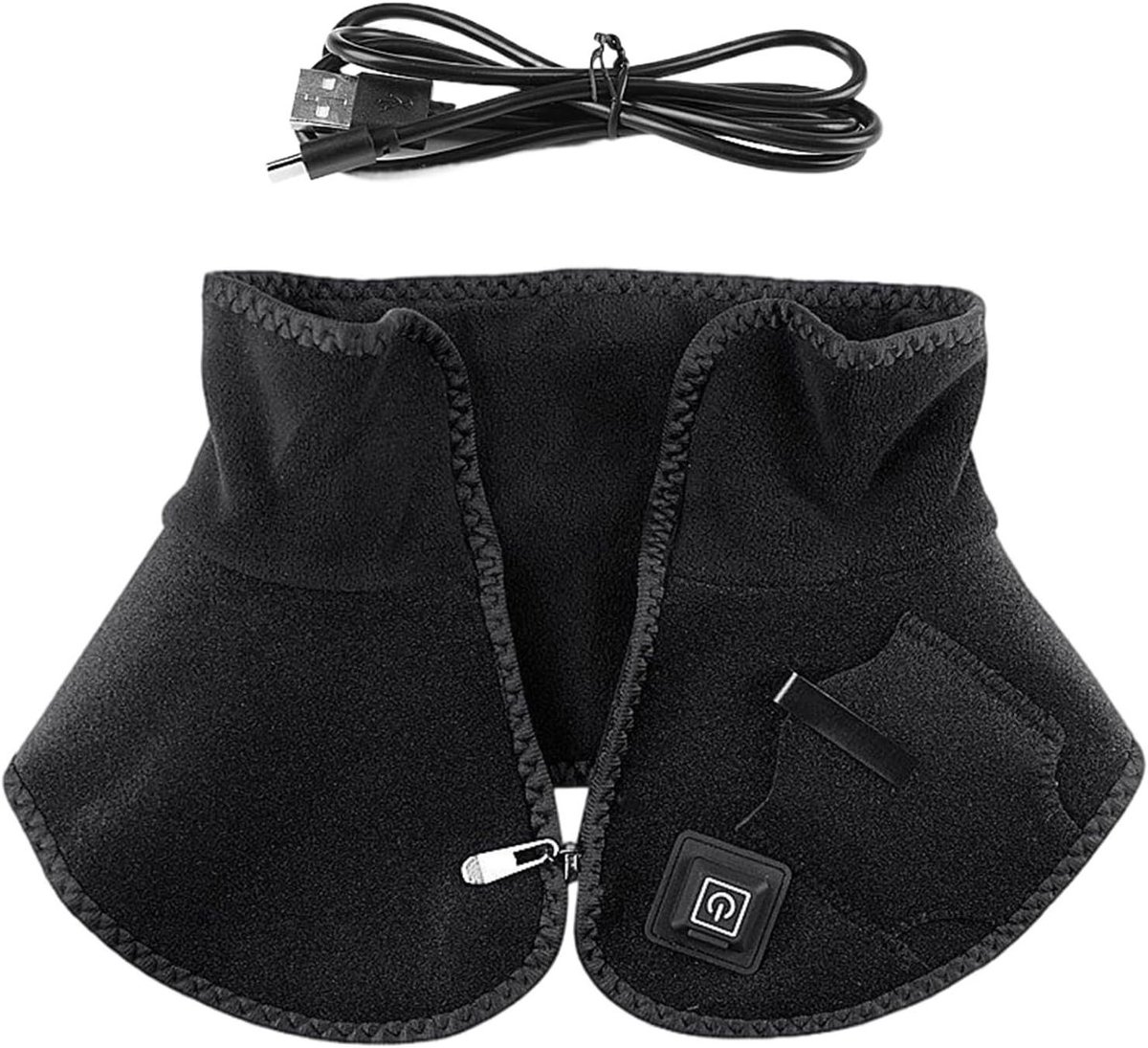 Verwarmingskussen Nek - Nekwarmer USB - Ontspanning Koude Dagen - 3 Warmte Niveaus - 62.5 x 15.5 cm - Zwart