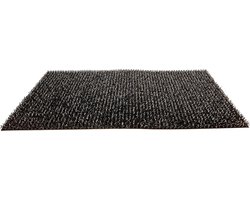 CSN Astro Turf Deurmat | Entree Deurmat | Deurmat voor binnen en buiten | Polyethyleen borstelmat | Kunstgras weerbestendige mat | Antraciet/zilver/bruin/groen (zwart, 45 x 75 cm)