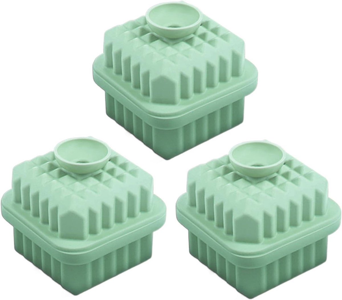 Ijsblokjes Vorm - Vriezer Bak - Dranken Koelen - Morsvrije Vulling - 20 cm Set - Groen