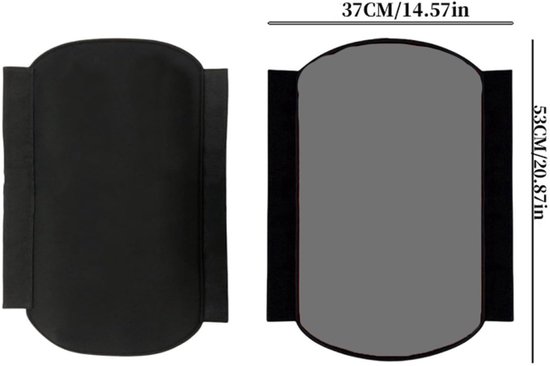 E-Bike Accu Beschermhoes - 2 Stuks - 53 x 37cm - GeïNtegreerde Accuhoes - Waterdichte Batterijhoes - Stofdicht - Universeel - Voor E-Bike, Fiets - Polyester - E-Bike Accu Beschermings Accessoires - Beschermhoes voor lithiumbatterij - Zwart en grijs — afbeelding 2