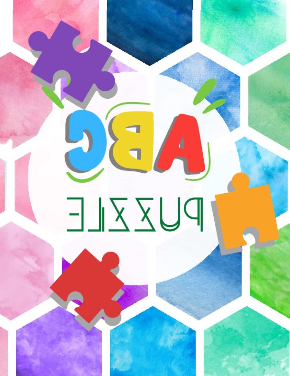 Alfabet Puzzel Boek - Leer Boek ABC - Kinderen Leren - Kleur Knip Match - 28 cm breed - Meerdere kleuren