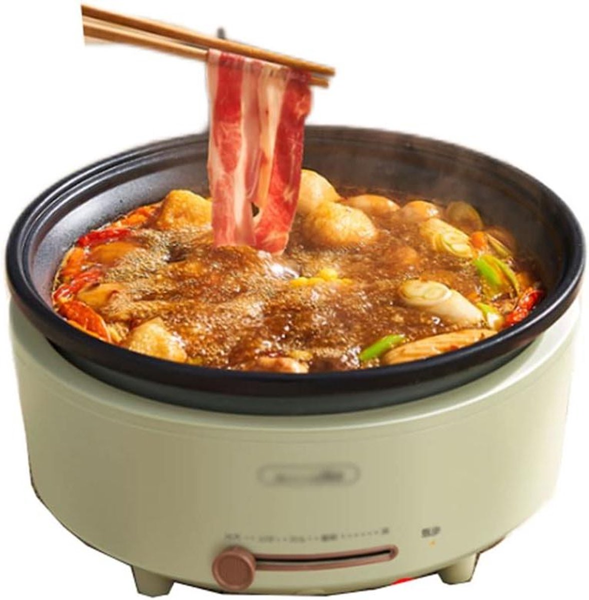 Elektrische Kookpan - Draagbare Pan - Snel Koken - Oververhitting Beveiliging - 5 liter - Groen