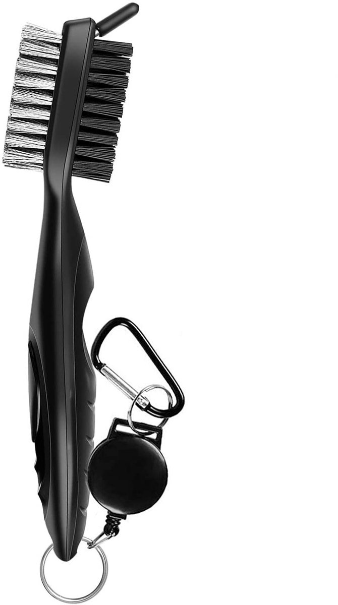 Dailygoods- Schoonmaakborstel Compact Formaat - Golfborstel - Onderhoud Golfclubs - Accessoire Golfers - Lichtgewicht - Duurzaam Materiaal