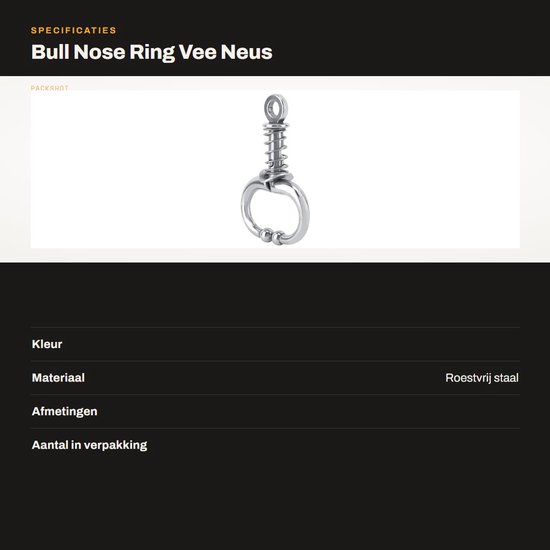 Allecto - Bull Nose Ring - Vee Neus Tang - Automatische Vergrendeling - Roestvrij Staal - Veehouderij Accessoire - Landbouwapparatuur - Geschikt vo... van Merkloos — afbeelding 4