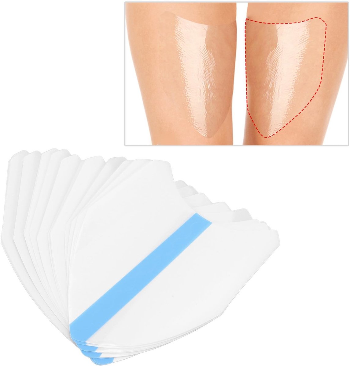 Dailygoods- Anti-Schuurpleisters 20 Stuks - Onzichtbare V-vormige Dijsticker - Waterbestendig - Comfortabel Bewegen - Eenvoudig Aanbrengen - Duurzaam - Dijpleisters