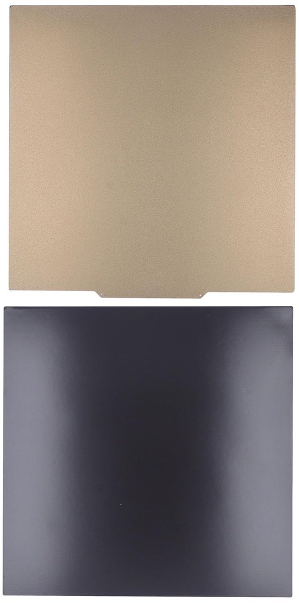 Dailygoods- Bouwplaat 430x430mm - Dubbelzijdig PEI - Magnetisch Oppervlak - Flexibele Veerstalen Plaat - Slijtvast - Hittebestendig tot 200℃ - 3D-printer Plaat