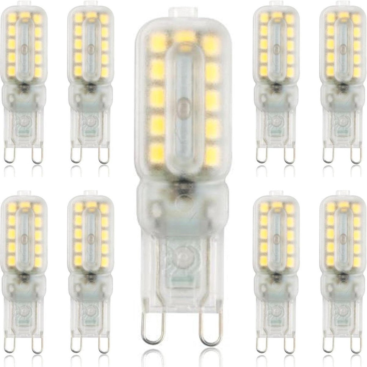 G9 LED Lamp - Dimbaar Lichtpunt - Binnenverlichting - Flikkervrij - 5W 9 stuks - Warm White