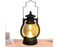 Olie Binnenlamp - Decoratieve Lamp - Gezellige Sfeer - LED Verlichting - 12.8 x 6 x 5.9 cm - Zwart