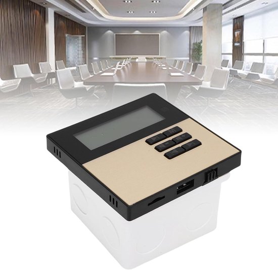 Muziekversterker Wandmontage - Audio Receiver - Thuis Geluid Verbeteren - Bluetooth 5.3 Connectiviteit - 2x20W Vermogen - Wit — afbeelding 2