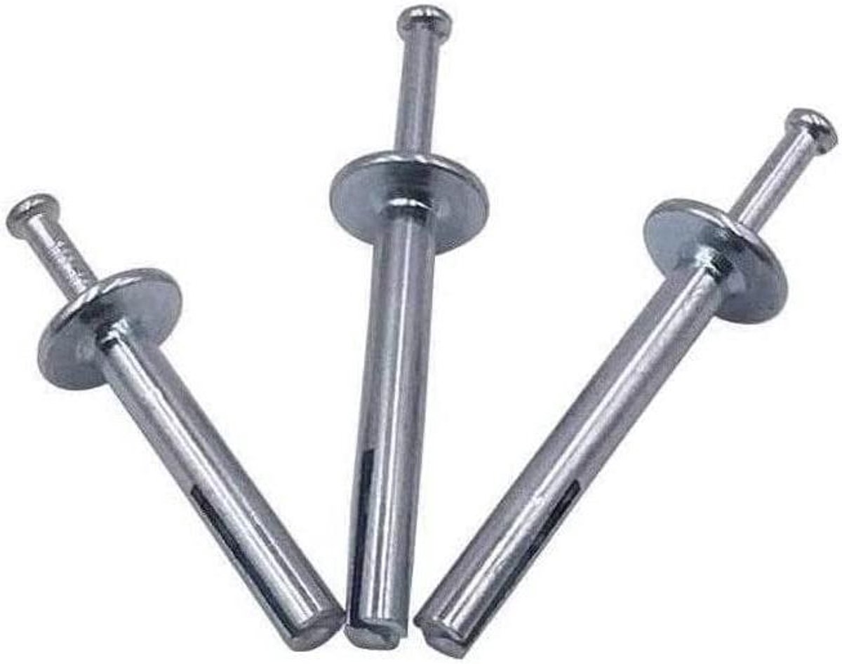 Uitbreidingsschroef Bouten - Bevestigingspluggen Ankerbouten - Muurbevestiging - Hamerbevestiging - M6 - Zilver