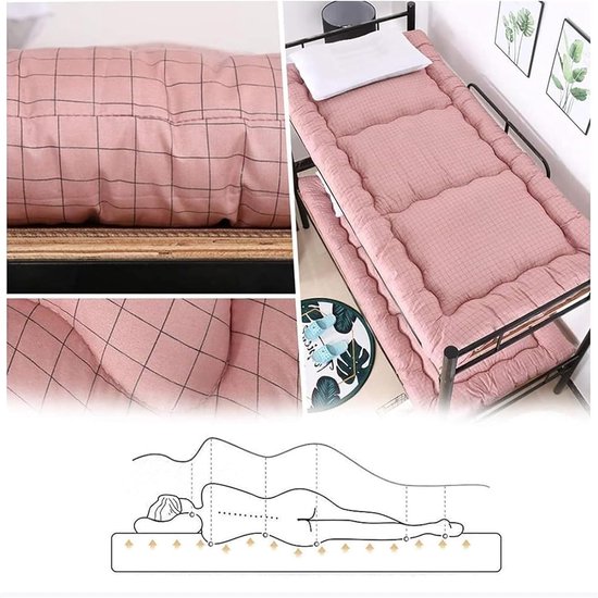 Futon Matras - Japanse Tatami Mat - Extra Slaapplek Creëren - Opvouwbaar en Draagbaar - 150 x 200 cm - C — afbeelding 2