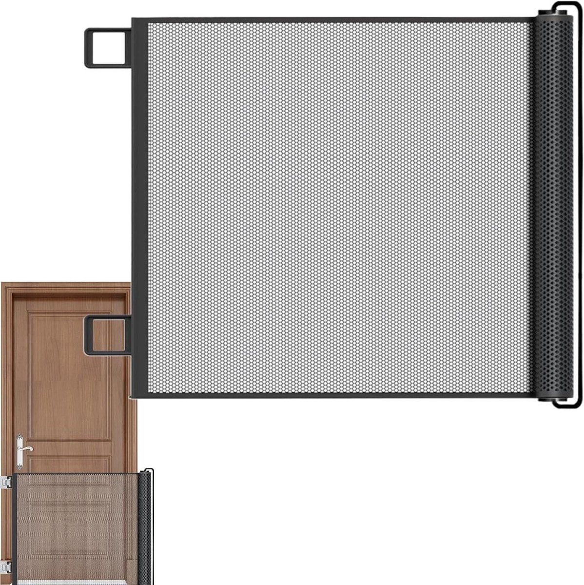 Huisdierpoort - Veiligheidshekje - Veilige ruimtes creëren - Geen boren installatie - 130 cm breed - Zwart