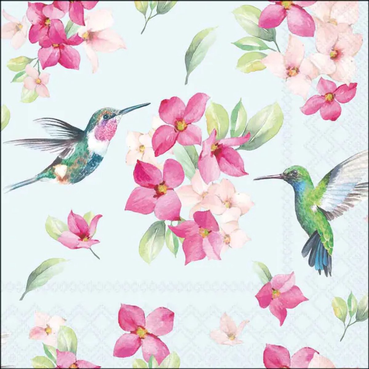 Servetten 33 Diligent hummingbirds blue FSC Mix