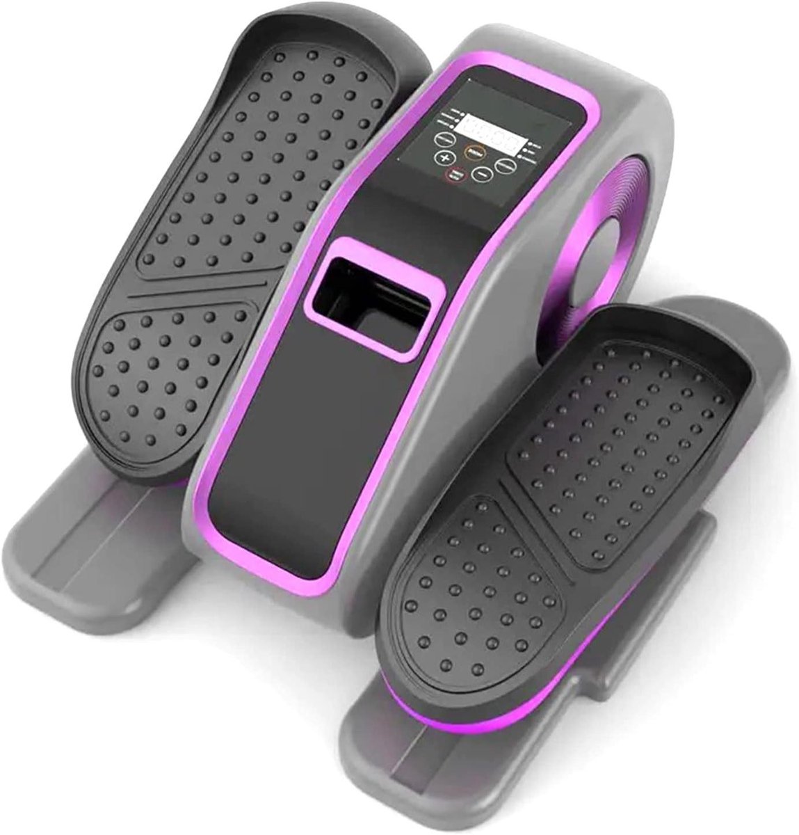 Onder Bureau Elliptisch - Mini Pedaal Trainer - Zittend Trainen - Stille Soepele Beweging - Compact Ontwerp - Paars