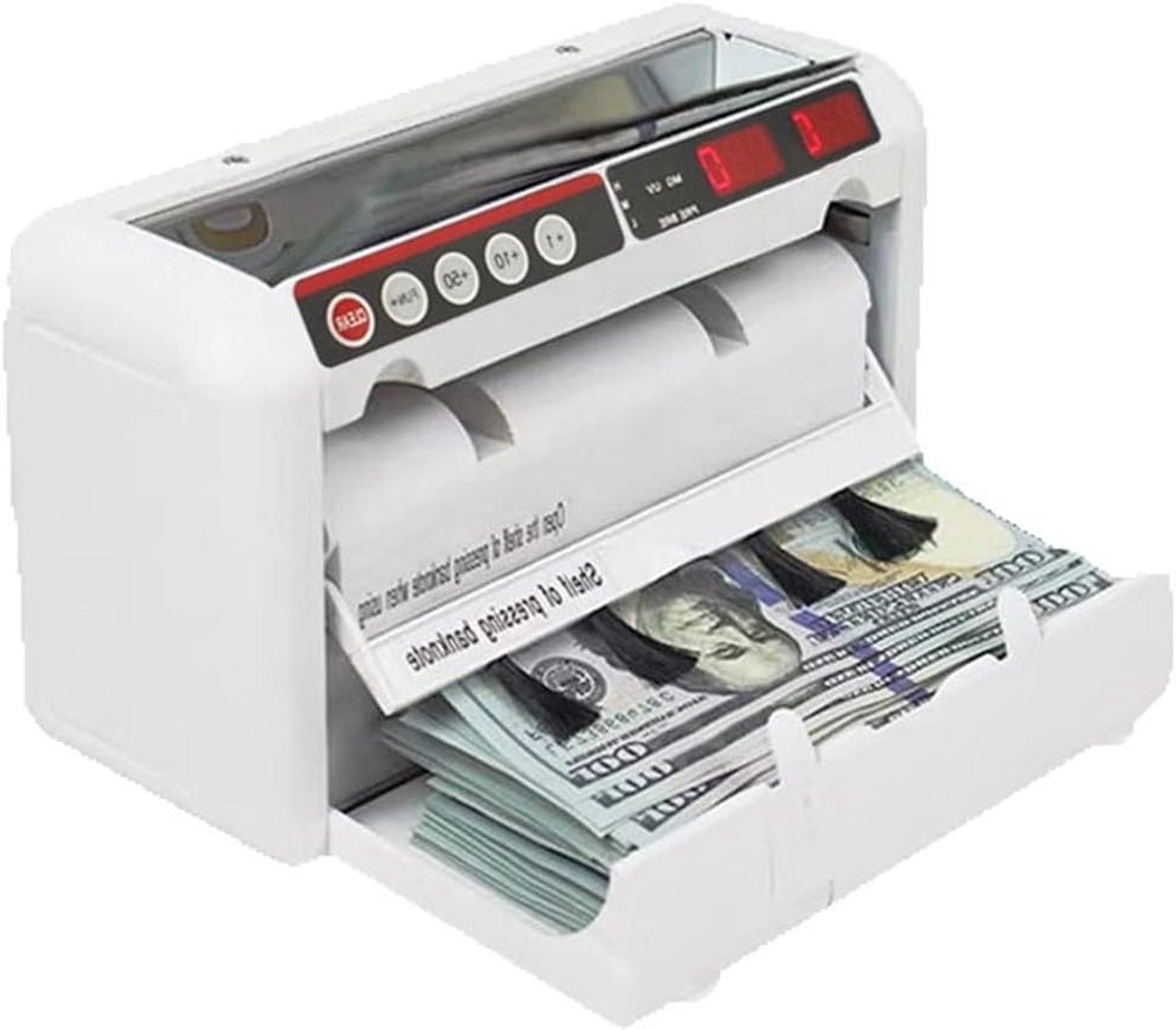 Geld Telmachine - Bankbiljet Tellers - Snel Geld Tellen - Automatische Start Stop - DC 12V Batterij - Zwart