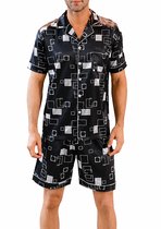 Heren Pyjama 2-delig - Blouse en Korte Broek - Nachtkleding - Man