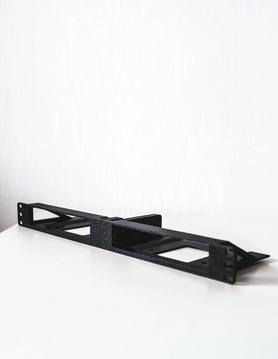 Rackmount Houder - Server Kast Adapter - Computer Organisatie - Optimale Luchtcirculatie - 1U Formaat - Zwart