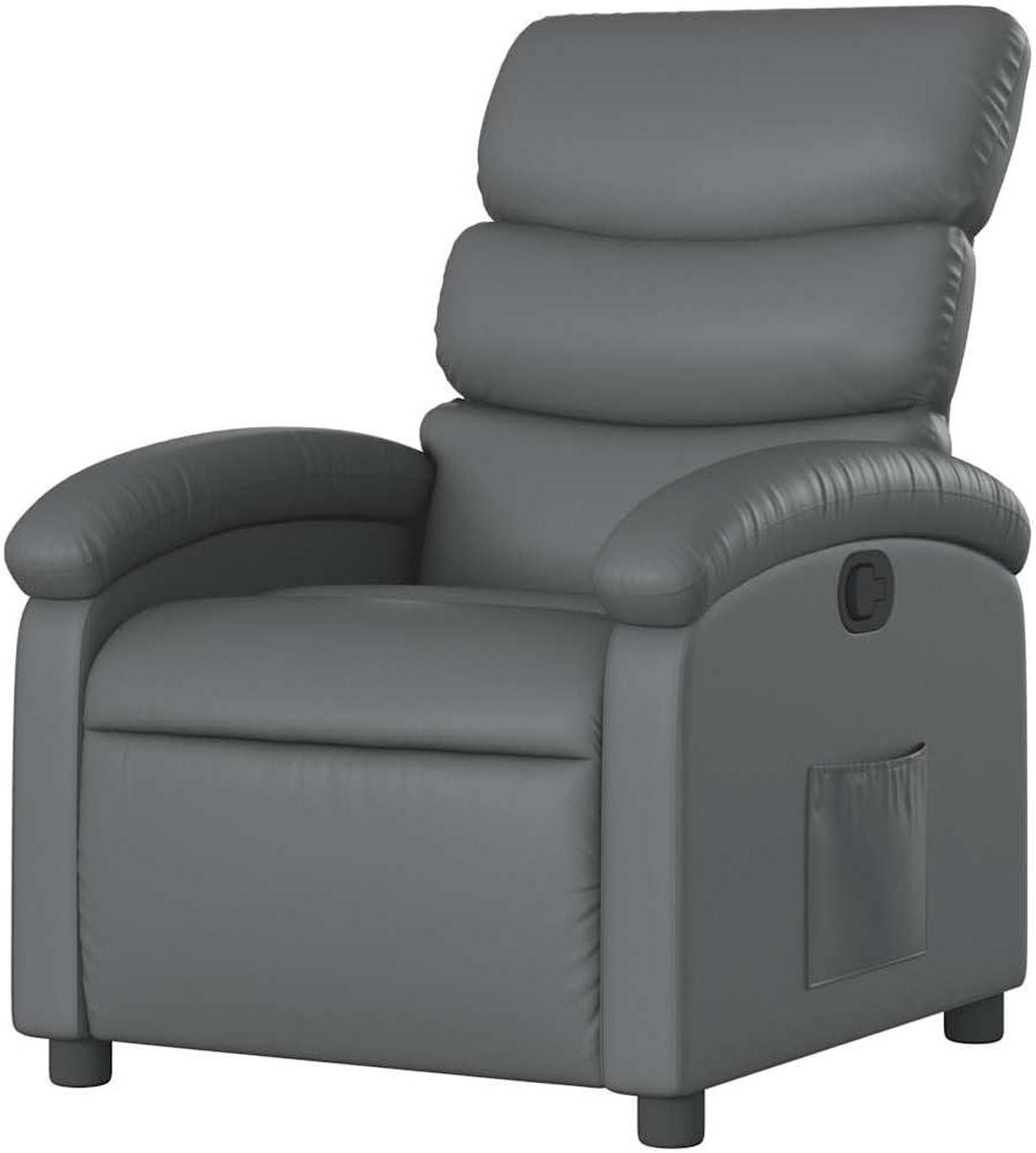 Relaxfauteuil - Comfortabele stoel - Ontspannen thuis - Handmatige ligfunctie - 70 x 92 x 995 cm - Grijs