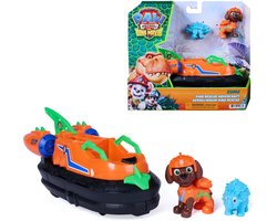 PAW Patrol - De Dino Film - Zuma's Dino Rescue-hovercraft Voertuig - Met uitschuifbare reddingsklauw, verzamel 2 actiefiguren