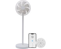 Evolar Smart Ventilator Staand - 36W - Incl. Accu - Statiefventilator - Ambient Light - WiFi - App & Afstandsbediening - EVO-SF36WW