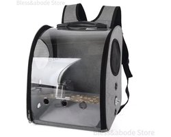 JOYNEXTBUY - Vogel Rugzak Draagtas - Transparante Bubble Rugzak - Ademende Reiskooitas voor Papegaai, Parkiet & Kleine Huisdieren