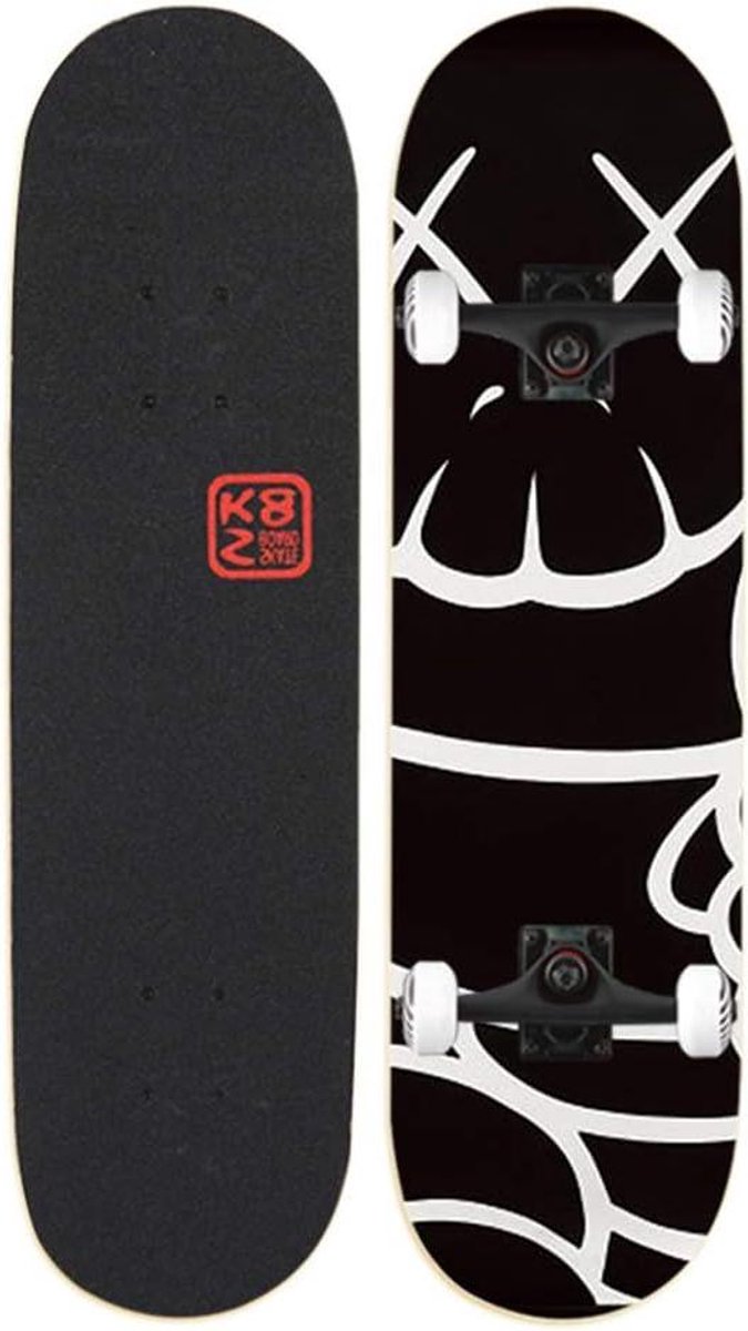 Compleet Skateboard Beginners Board Stunts Uitvoeren Dubbel Kick Concave 31 x 8 inch H