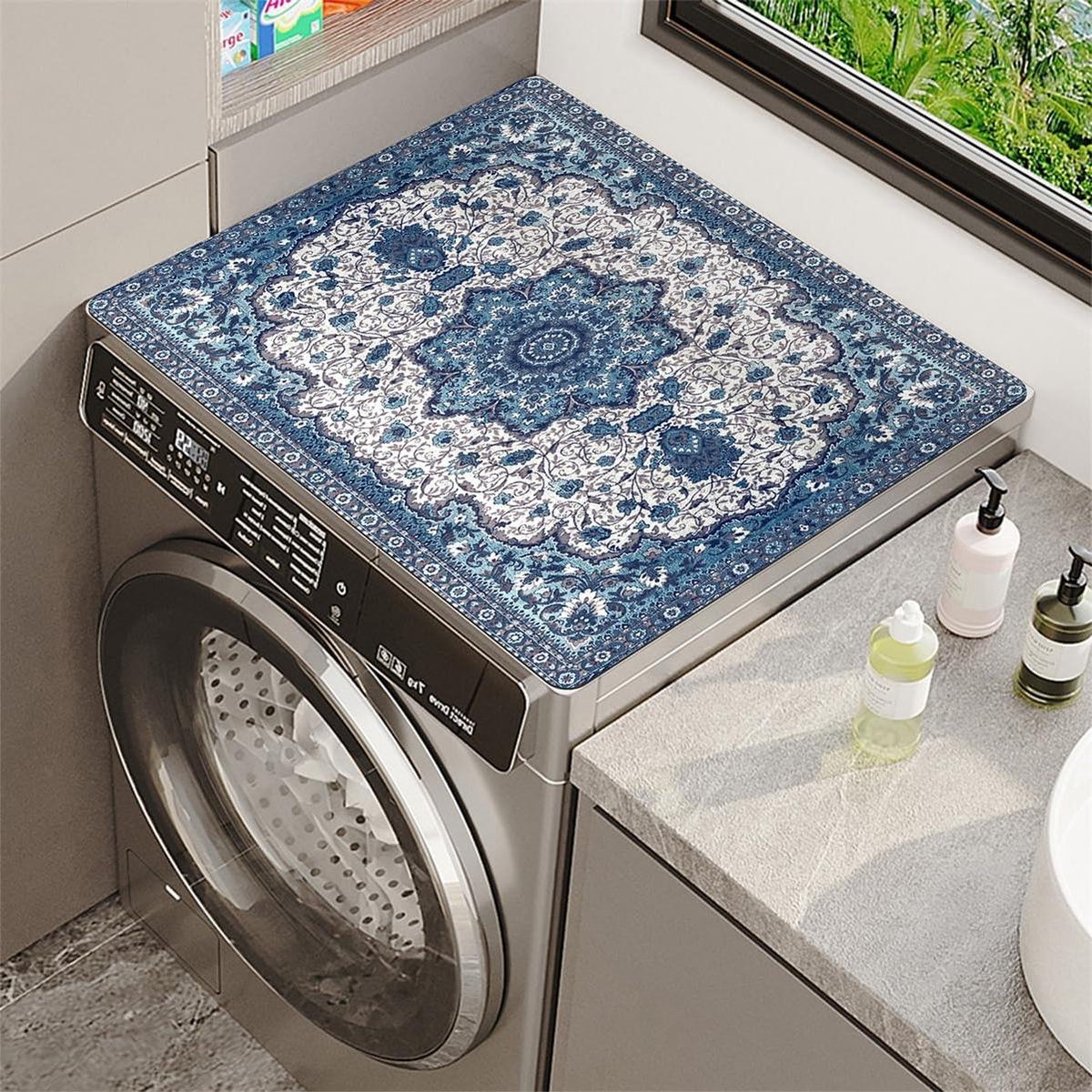Wasmachine Hoes Apparaat Beschermer Apparaten Beschermen Snel Drogen 60 x 60 cm Blauw
