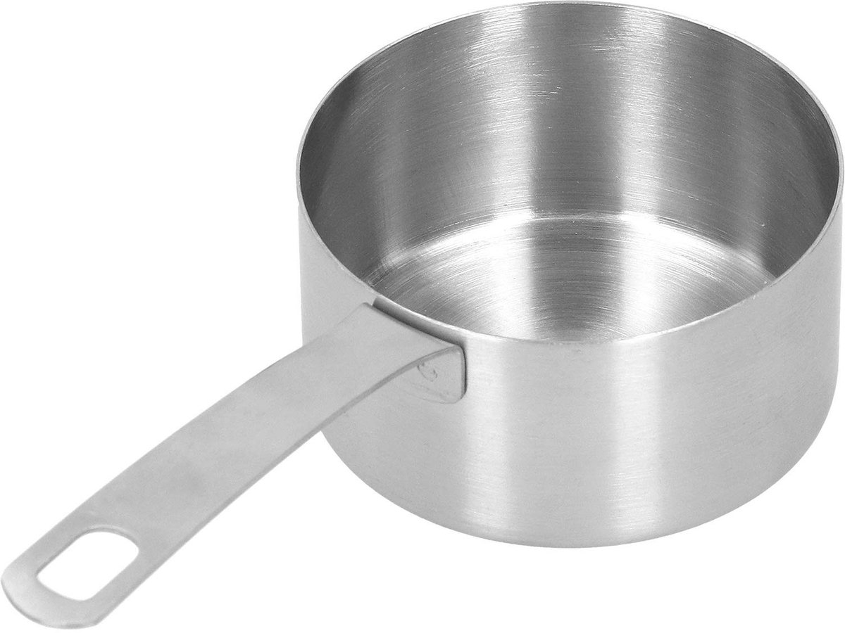 Dailygoods- Maatbeker 1 liter - Roestvrij Staal - Duurzaam - Maatlepel met Weegschaal - Multifunctioneel - Comfortabel Handvat