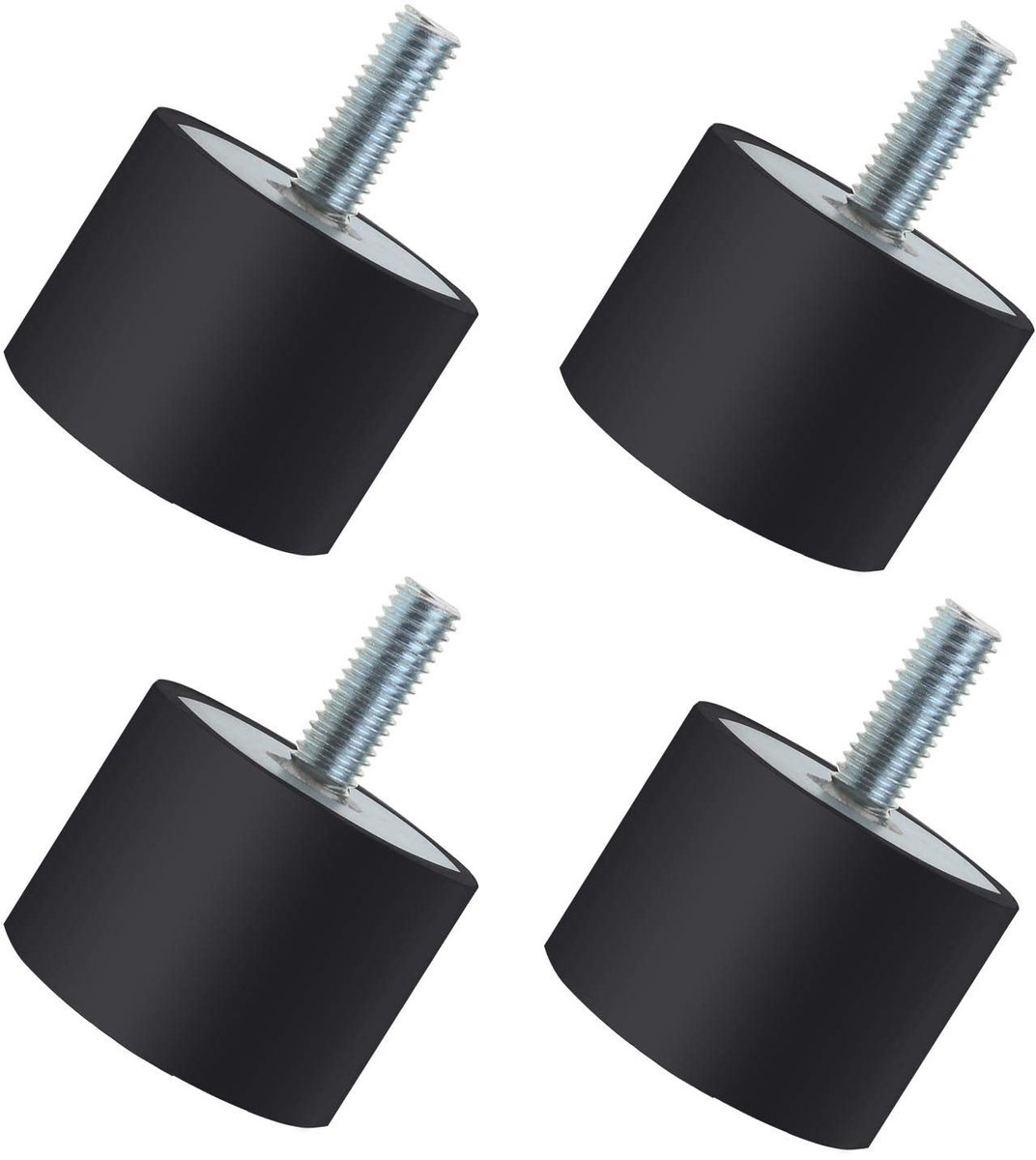 Dailygoods- Trillingsisolator Rubber - 4 Stuks M8 40x30mm - Dempers voor Motoren - Geluidsregeling - Antivibratie - Staal Zink Coating