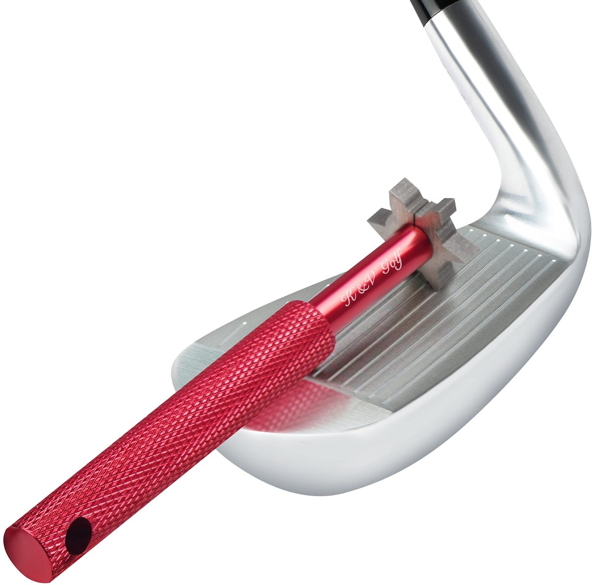 Dailygoods- Golfclubreiniger met 6 Snijders - Geschikt voor Irons - Verbeterde Backspin - Inclusief Opslagbuis - Lengte 11 cm - Professionele Tool - Golfclub Slijper