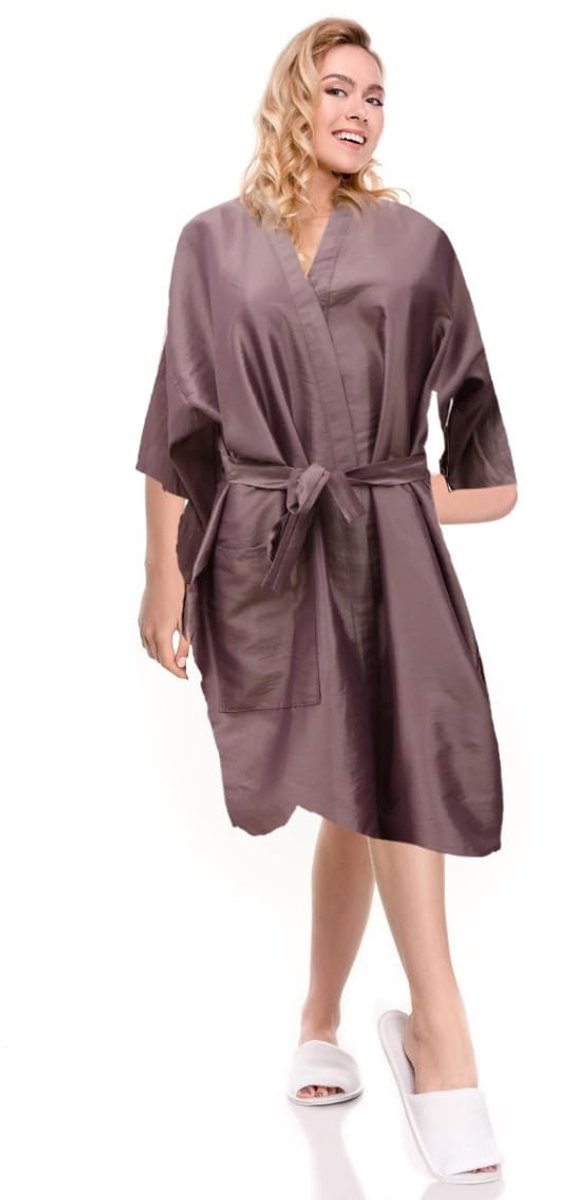 Dailygoods- Badjas Heren - Kappersbadjas - Spa-Kledingjas - Comfortabele Kimono - Modieus Design - Geschikt voor Salon