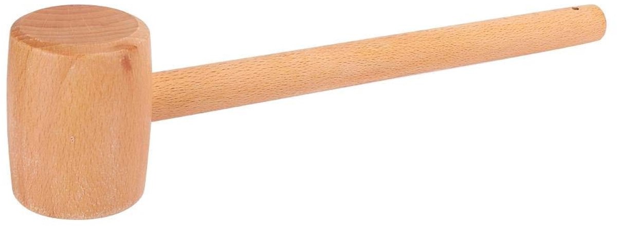 Dailygoods- Houten Hamer Hoge Hardheid - Leerbewerking - Hamer voor Houtbewerking - Beukenhout - Duurzaam - Comfortabele Grip - Leatherhamer