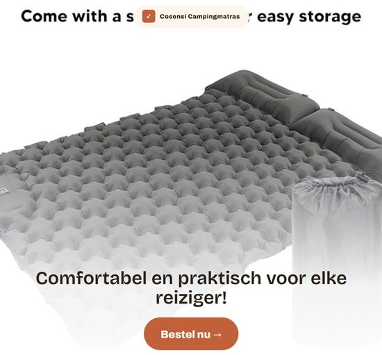 Isomat Campingmat - Slaapmat - Kamperen en Reizen - Geïntegreerde Voetpomp - 196 x 125 cm - Nylon van Isomat — afbeelding 3