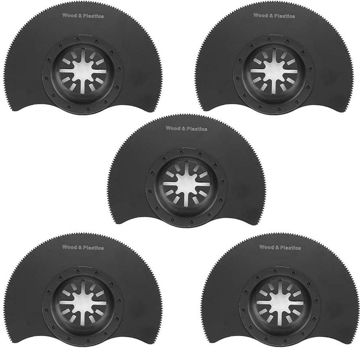 Dailygoods- Zaagbladen Set 5 Stuks - Cirkelzaagbladen - Multitool Accessoires - Carbon Staal - Diameter 88mm - Universele Interface - Cirkelzaagblad