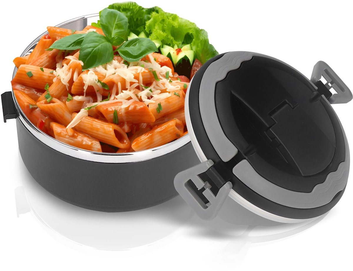 Dailygoods- Lunchbox Geïsoleerd - Roestvrij Staal - Bento-Box - Vacuümcontainer - Ergonomisch Handvat - Siliconen Afdichting