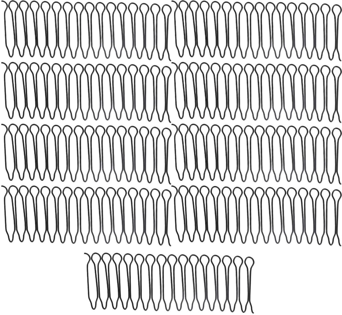 Dailygoods- Haarafwerkingskam 9 Stuks - Flexibele Fixeerkam - U-vormige Haarclip - Verstelbaar Metaal - Veilige Grip met Golfvormige Tanden