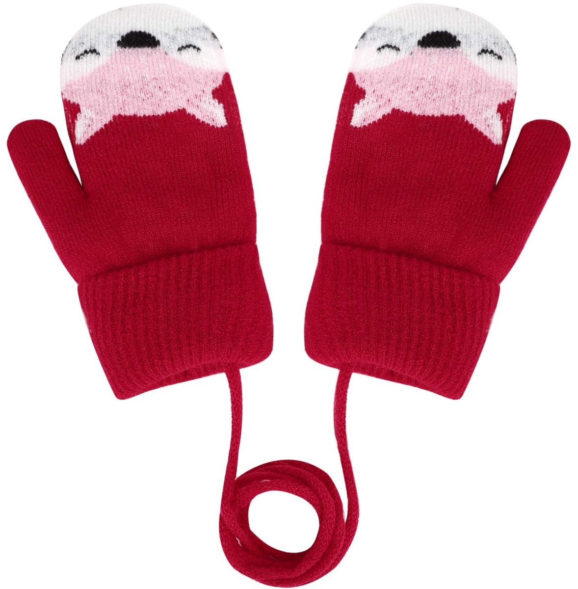 Dailygoods- Wanten voor Kinderen - Warme Gebreide Handschoenen - Fleece Binnenvoering - One Size 1-3 Jaar - Geschikt voor Winter - Comfortabel en Zacht